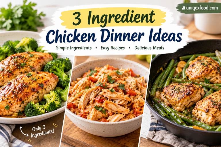 3 Ingredient Chicken Dinner Ideas: Easy, Quick, and Delicious Meals