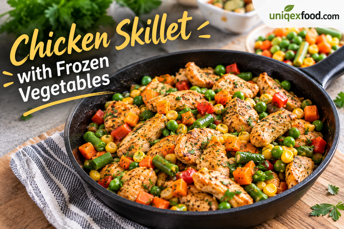 Chicken Skillet with Frozen Vegetables – Easy, Healthy, and Delicious One-Pan Dinner
