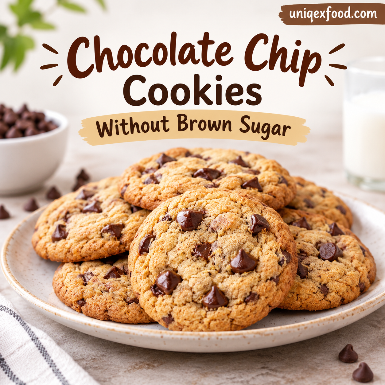 Chocolate Chip Cookies Without Brown Sugar – Soft, Chewy, and Easy Homemade Recipe
