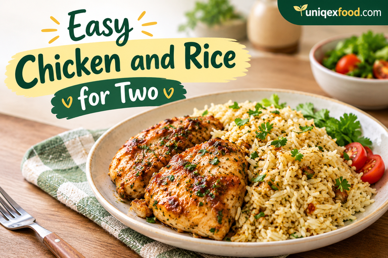 Easy Chicken and Rice for Two – A Simple, Comforting One-Pan Dinner