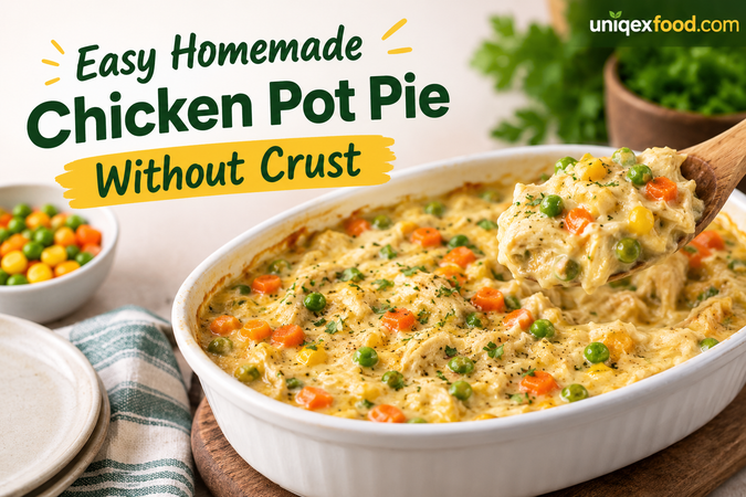 Easy Homemade Chicken Pot Pie Without Crust – Creamy, Comforting, and Delicious
