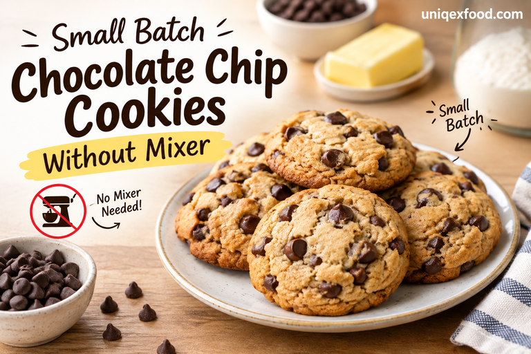 Small Batch Chocolate Chip Cookies Without Mixer – Easy, Chewy, and Homemade